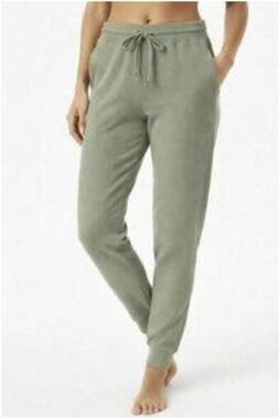 Max and Mia Waffle Knit Joggers WMNS S Sage Cotton Blend Soft Girl Athleisure